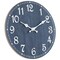 Wall Clock, 10 Inch Wall Clocks Battery Operated Silent Non Ticking, Round Wooden Rustic Clocks Decor for Kitchen, Bathroom, Living Room, Home, Bedrooms, Office (Navy Blue)